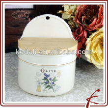 Keramik-Oliven-Aufbewahrungsbehälter mit Deckel